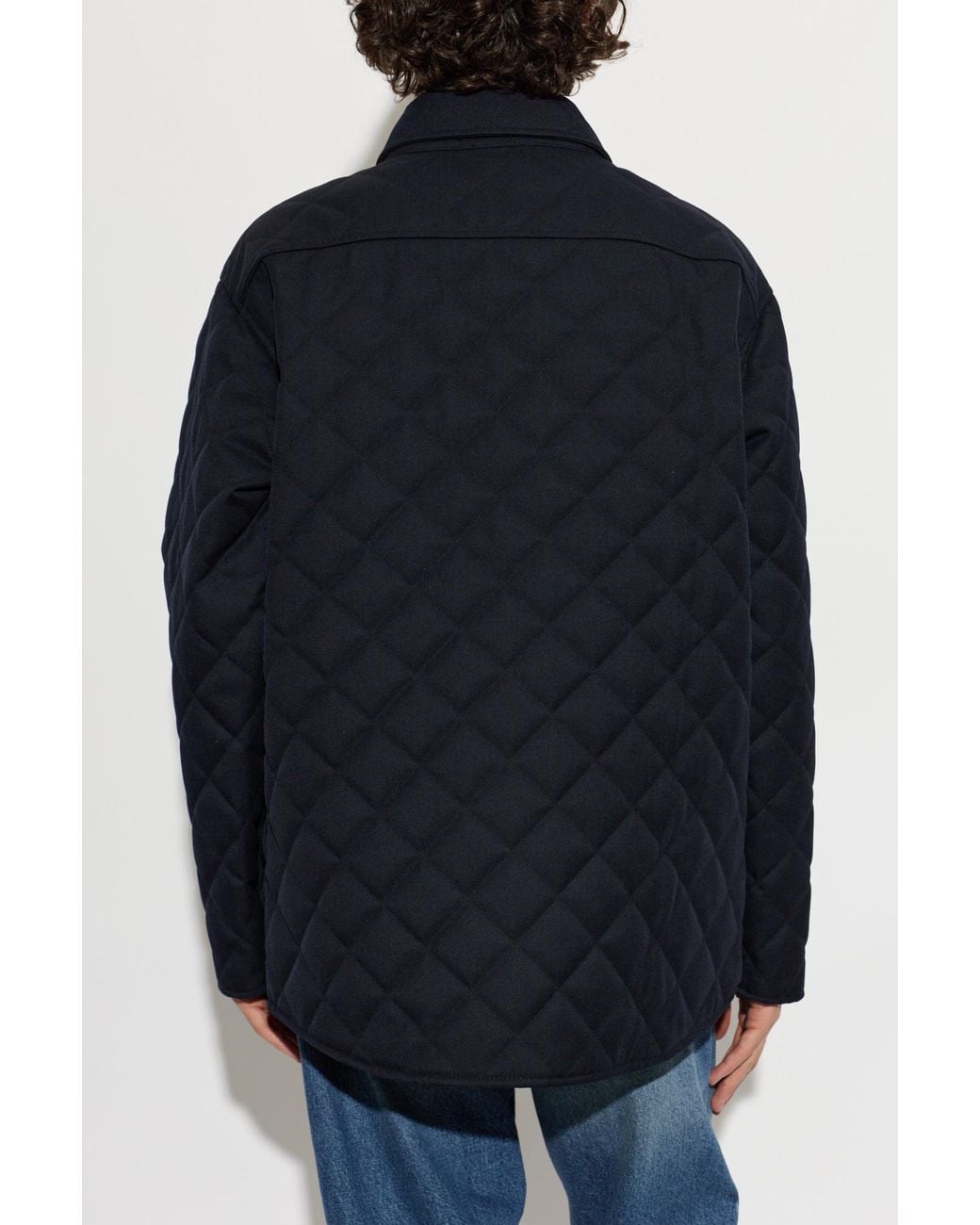 A.P.C. Blue Quilted Jacket 'Georges' for men