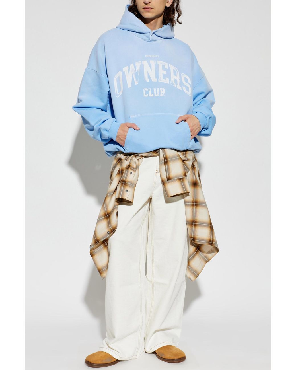 Represent Blue Hoodie for men