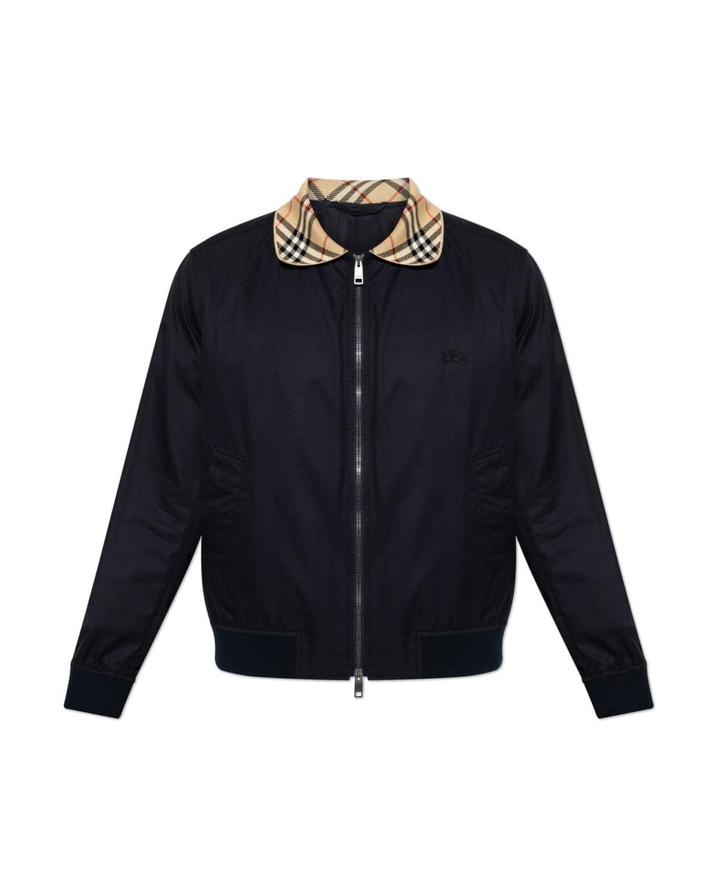 Burberry Blue Jacket With Logo for men