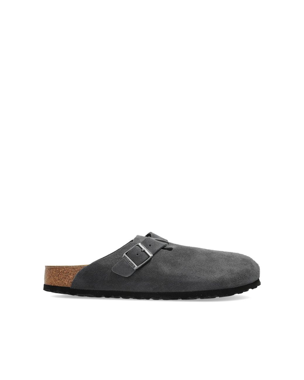 Birkenstock Gray 'Boston Bs' Slides for men