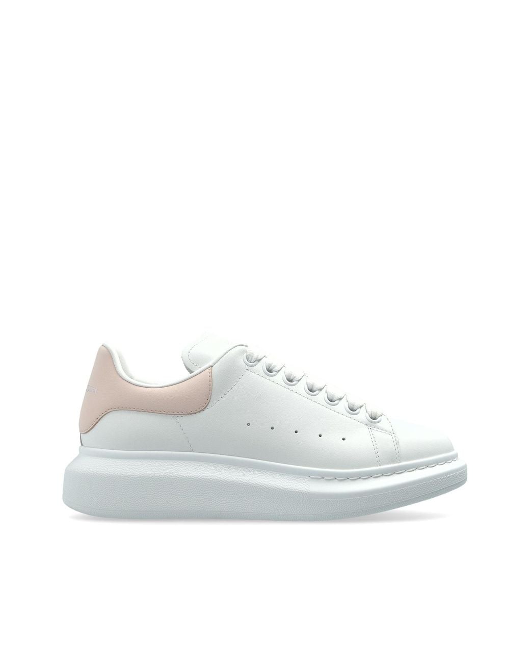 McQueen White Leather Shoes With Logo