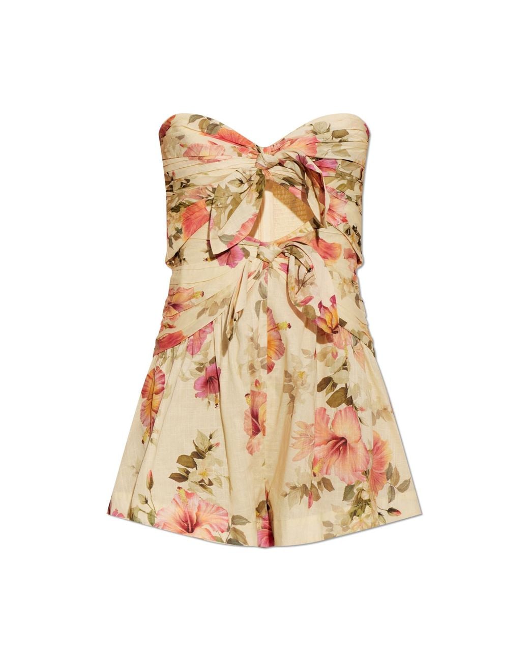 Zimmermann White Floral Print Jumpsuit