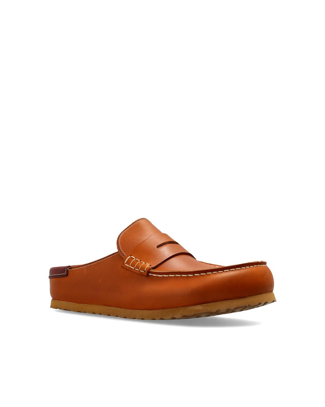 Birkenstock Brown 'Naples Wrapped Double Stitch' Shoes for men