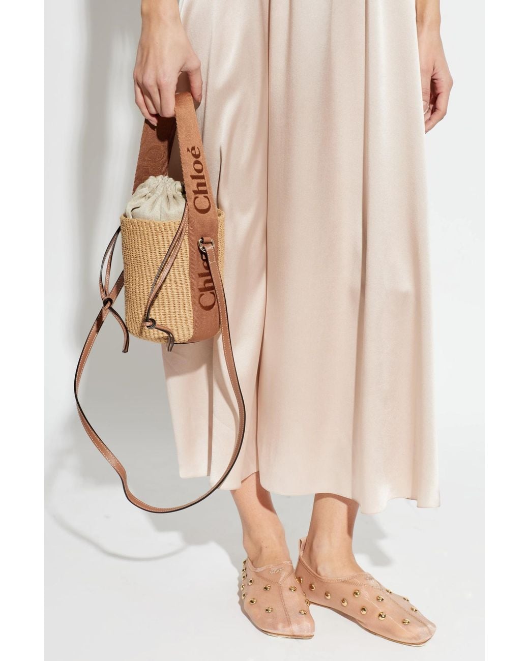 Chloé Natural Shoulder Bag 'Woody Small'