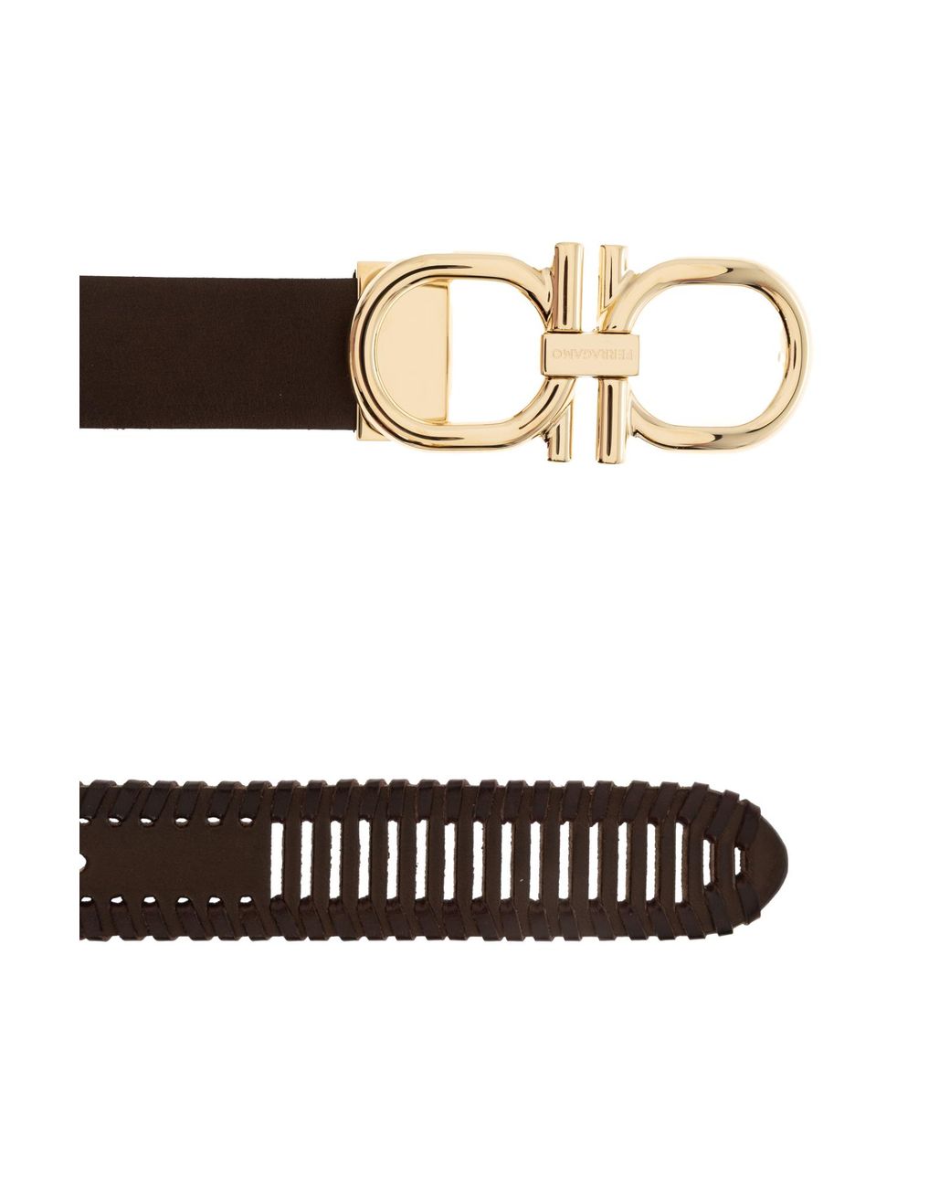 Ferragamo Brown Leather Belt for men