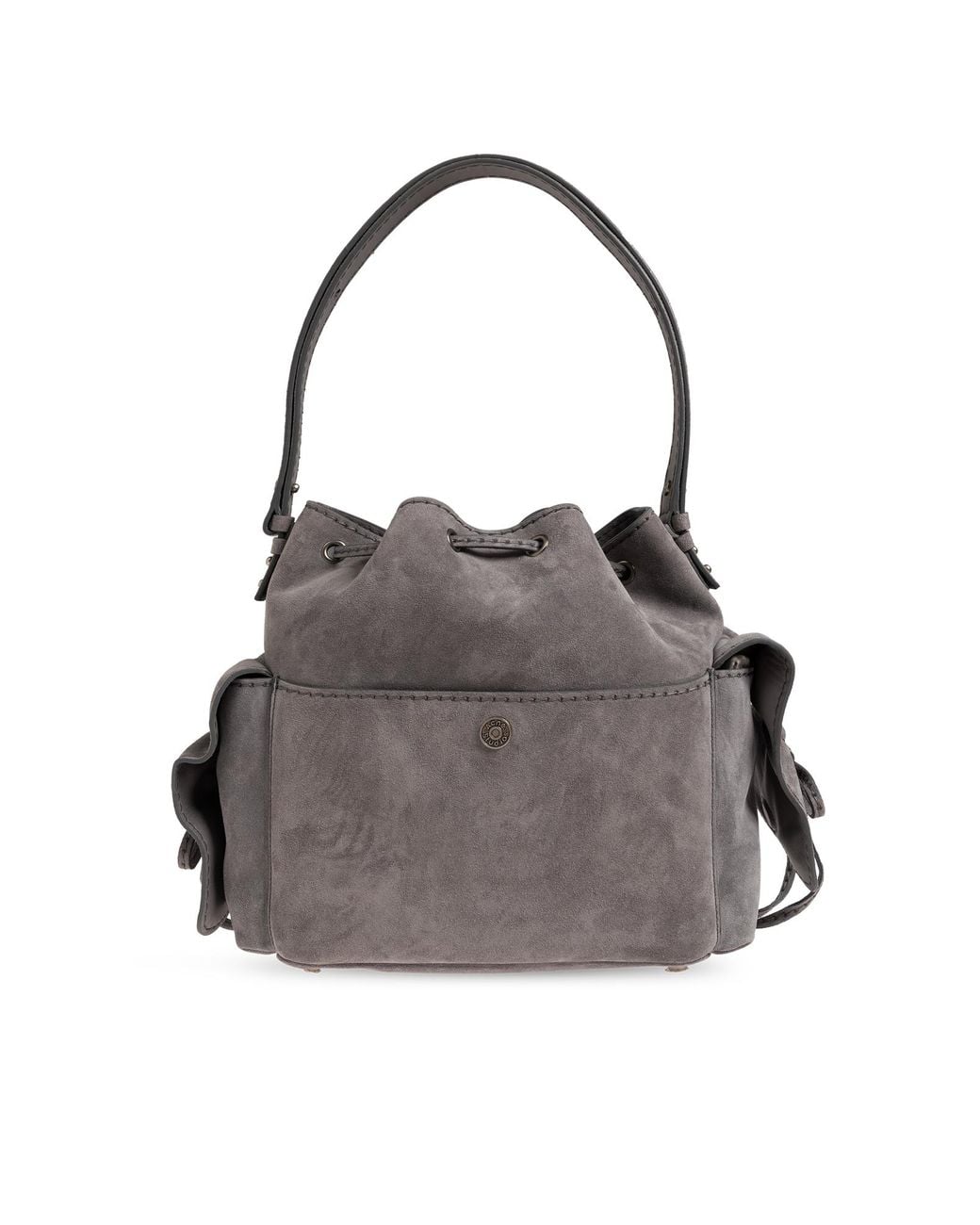 Acne Gray Suede Bag