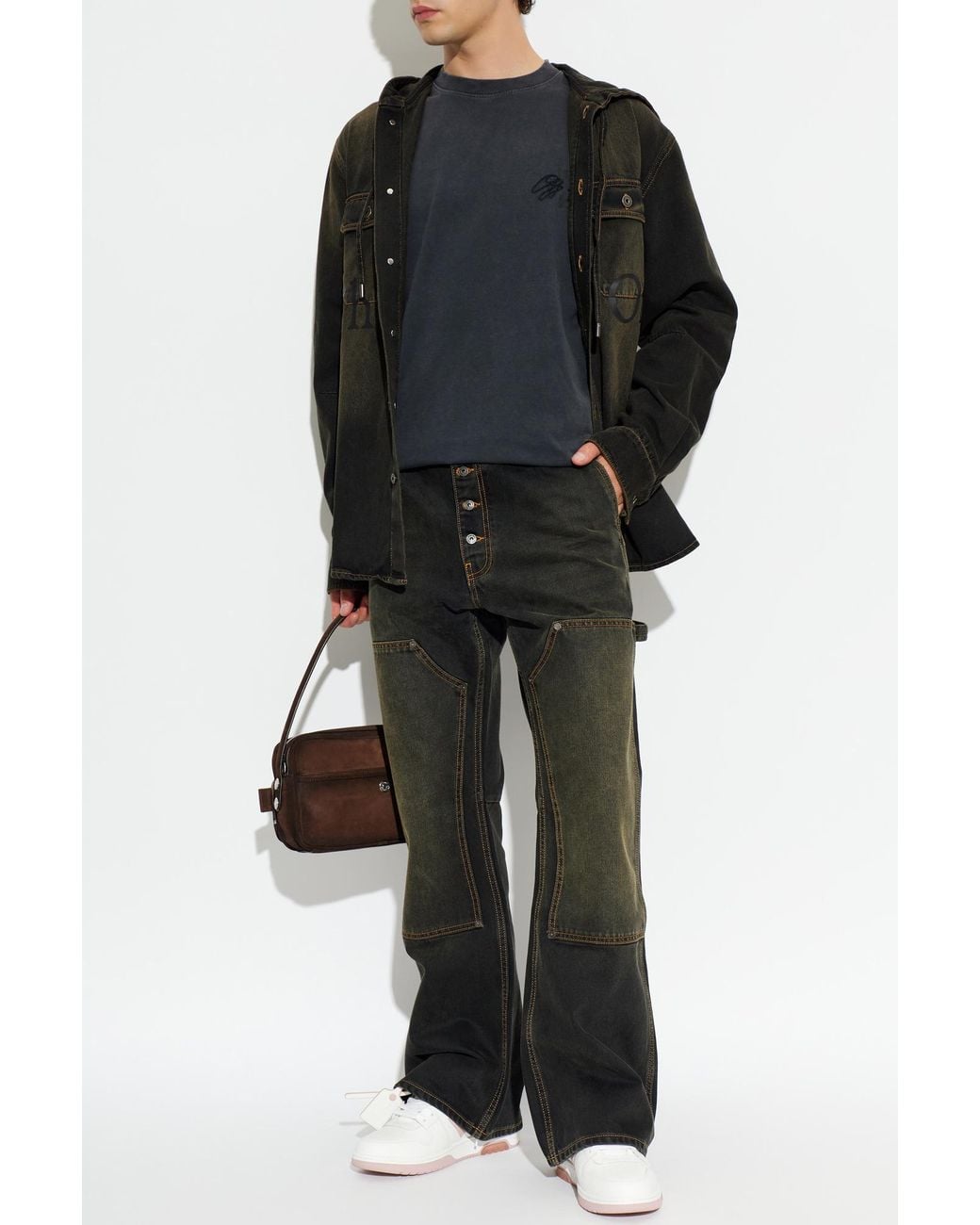 Off-White c/o Virgil Abloh Black Flared Leg Jeans for men
