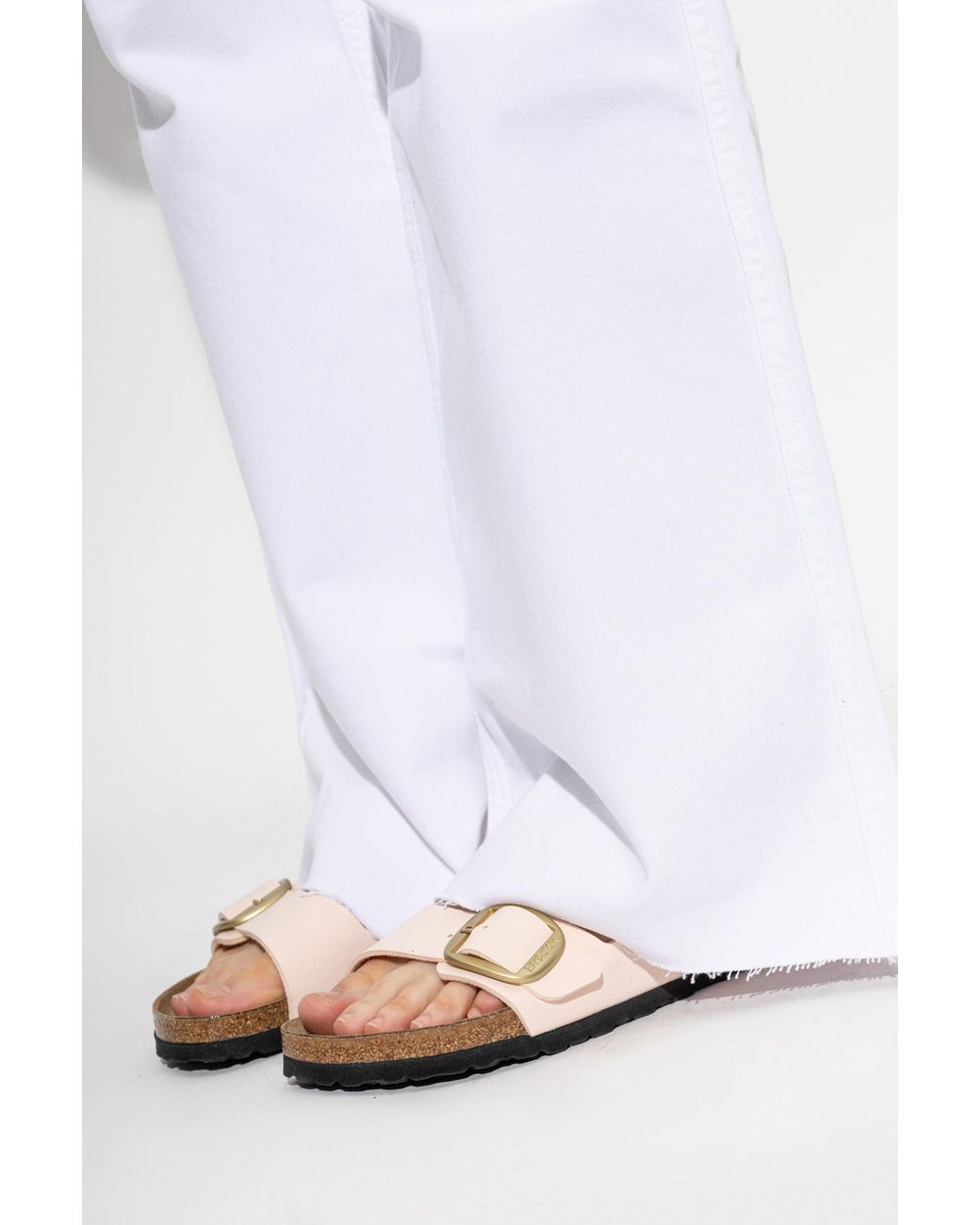 Birkenstock Pink 'Arizona Big Buckle' Slides