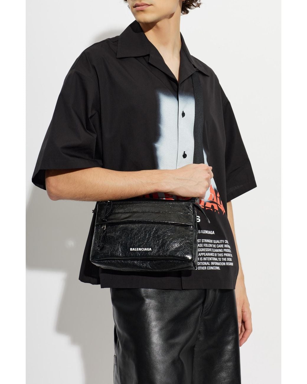 Balenciaga Black 'Explorer Double' Bag for men