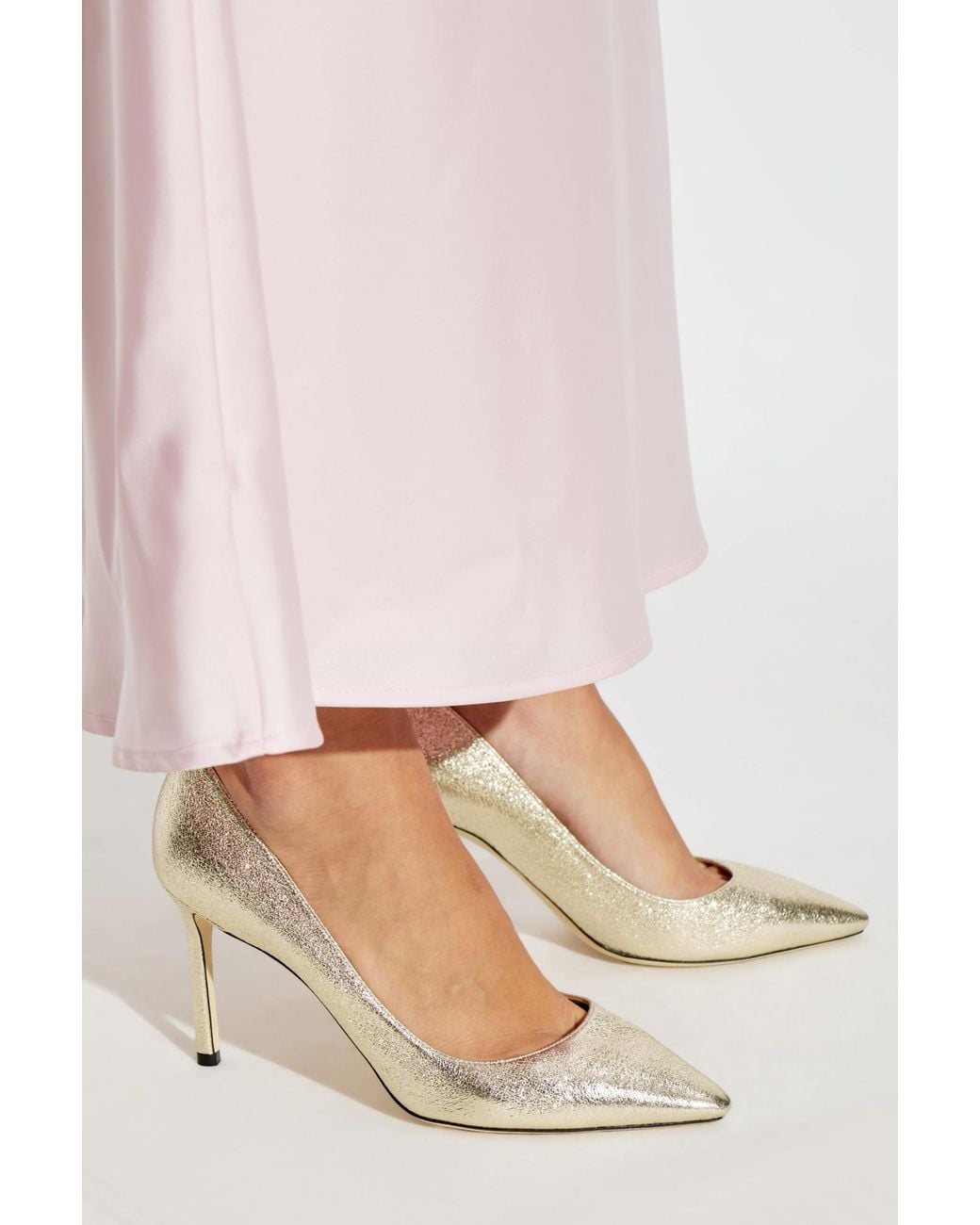 Jimmy Choo White 'Romy 85' Heeled Shoes
