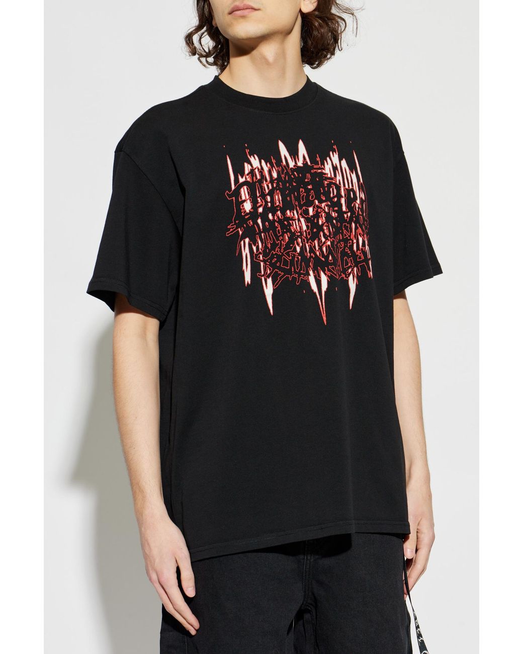 44 Label Group Black T-Shirt With Print for men