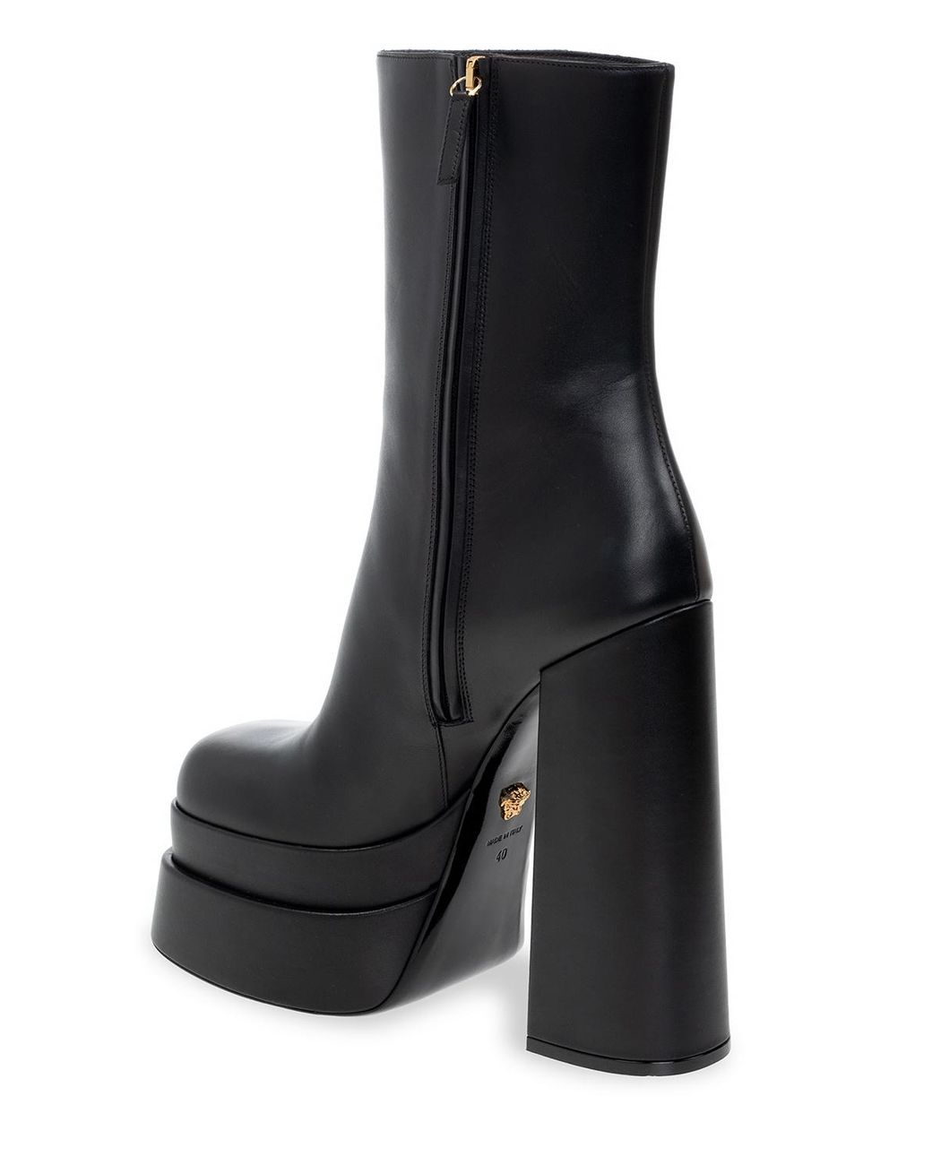 Versace Platform Ankle Boots in Black | Lyst