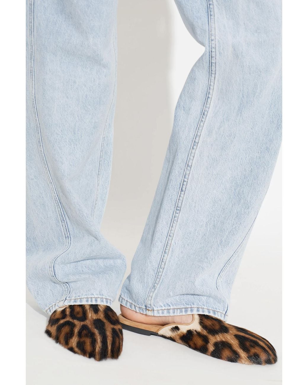 Dolce & Gabbana Brown Furry Slippers