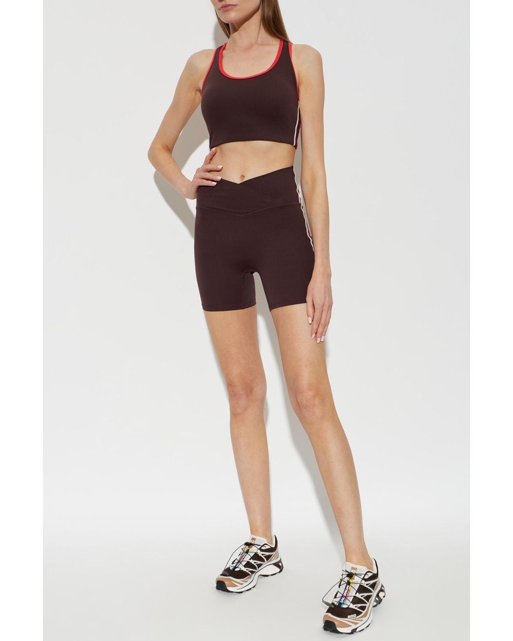 P.E Nation Red Short Leggings "Clarity"