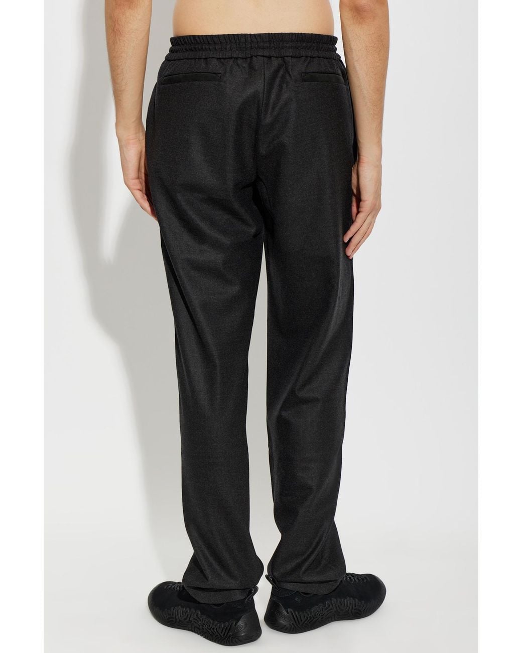 Sease Black Wool Trousers for men