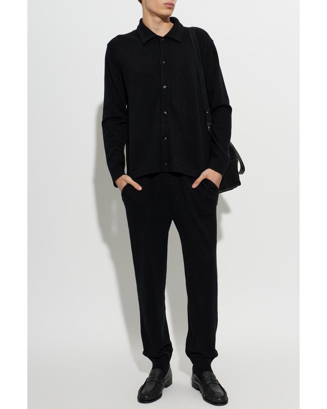 Lisa Yang Black Cashmere Cardigan 'Zaid' for men