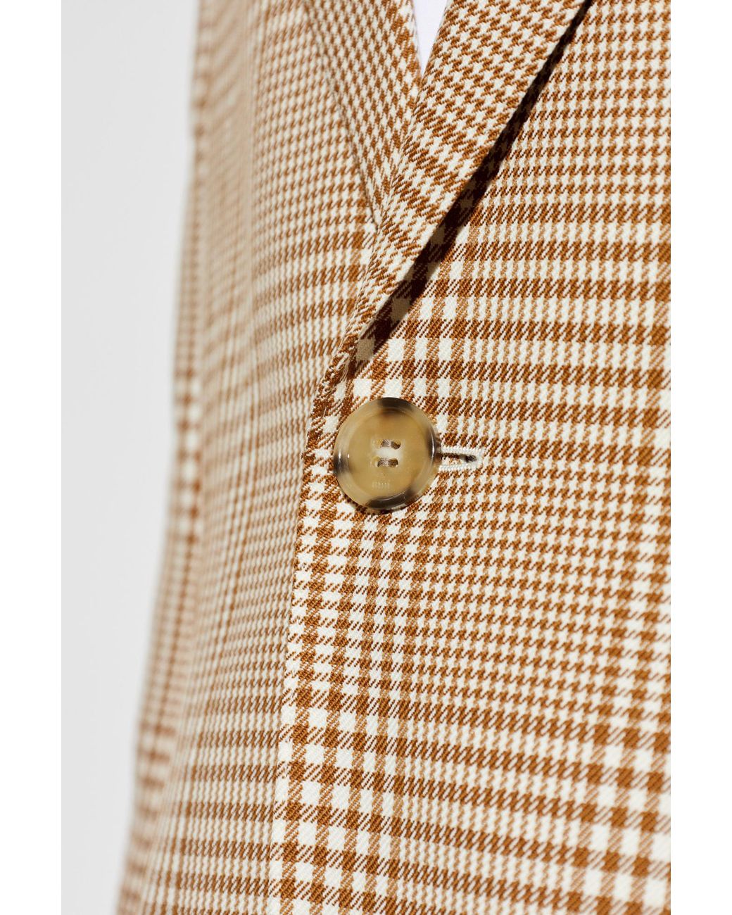AMI Natural Checked Blazer for men