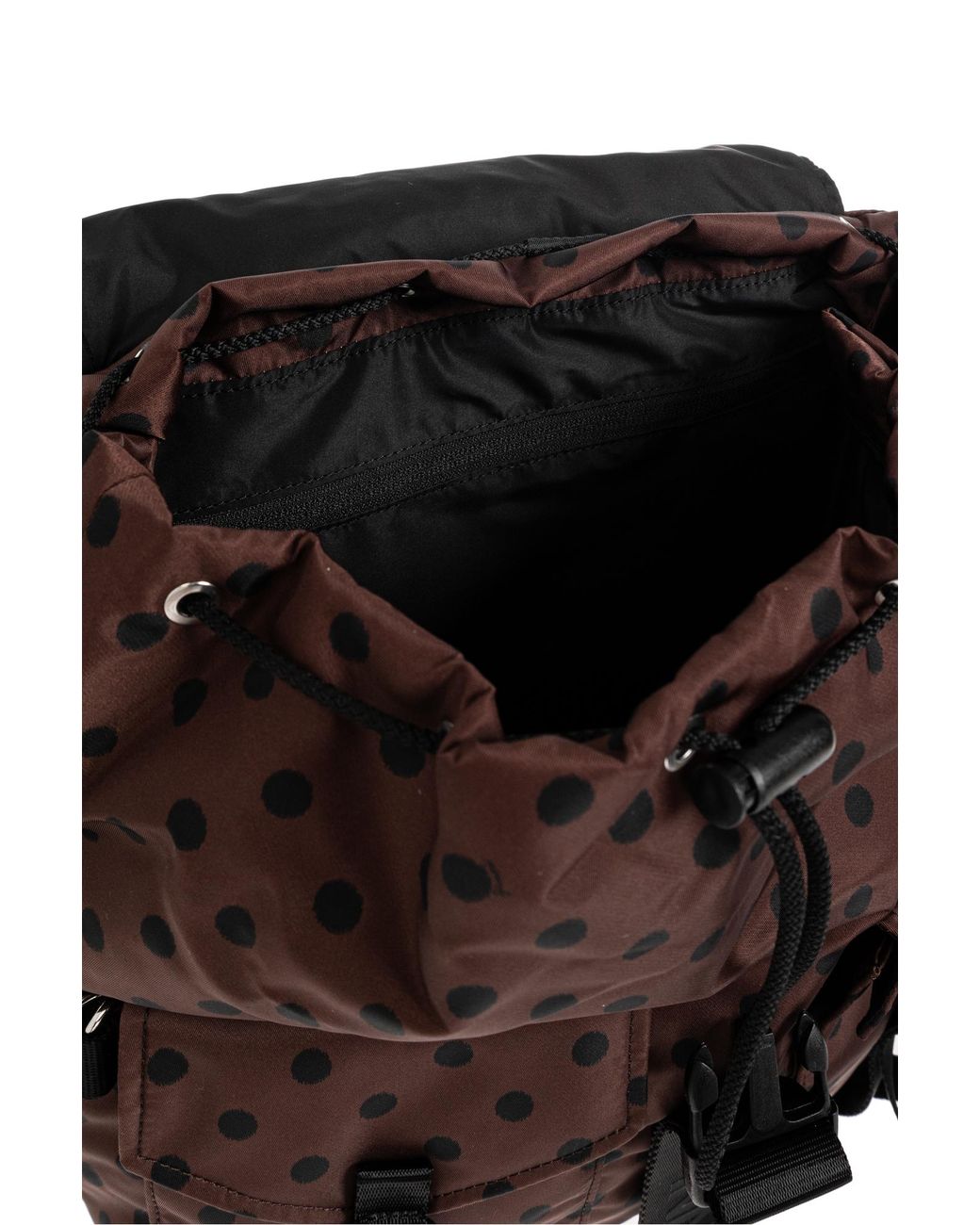 Ganni Brown Backpack With Polka Dot Pattern