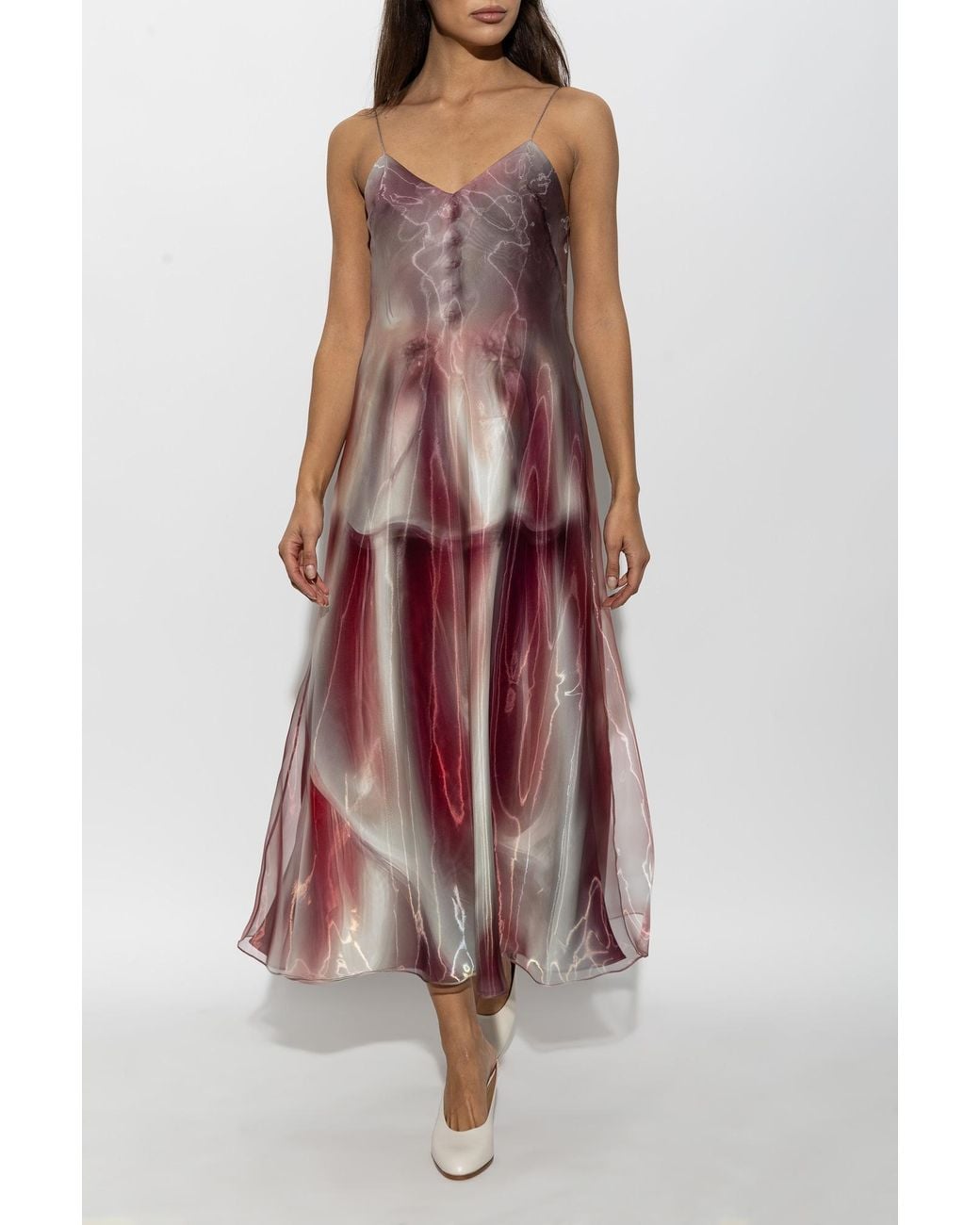 Maison Margiela Purple Dress With 'Trompe L'Oeil' Effect