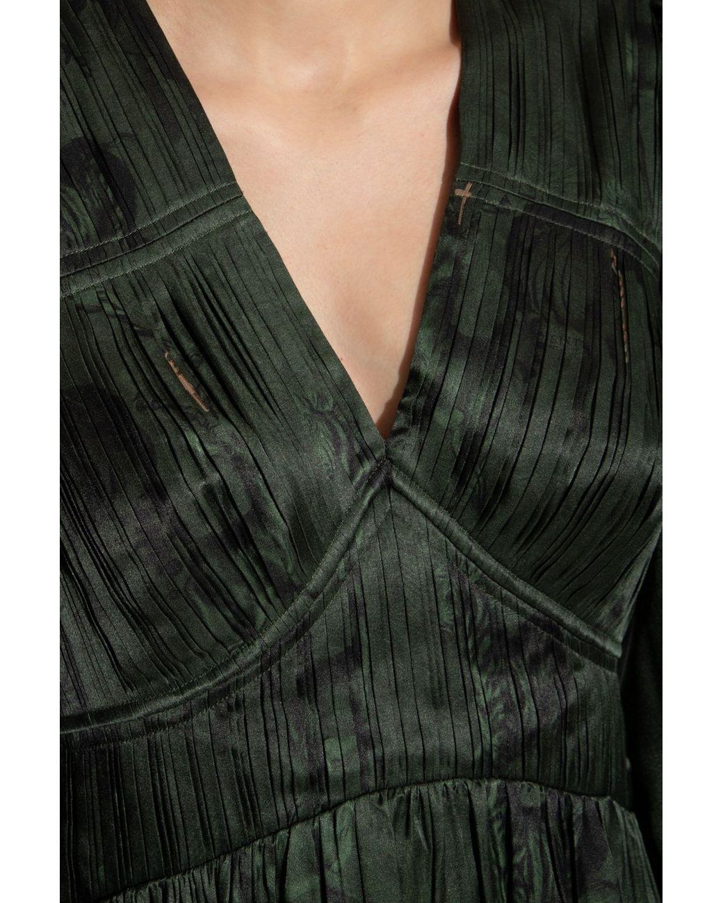 green emerald velvet dress All Saints Breath- 100% Silk Satin French Gothic V Neck Slip Dress Pat – The  Photographist Home