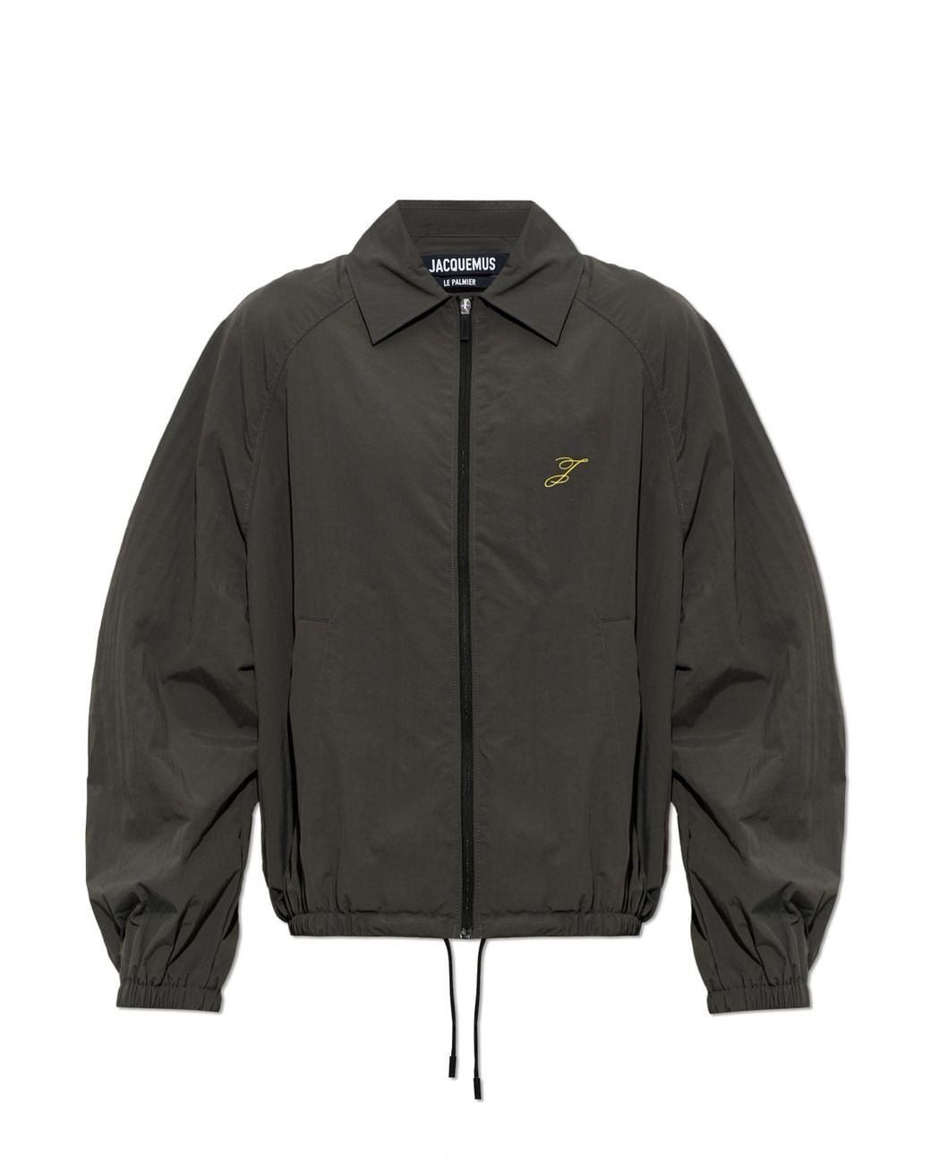 Jacquemus Black Lightweight Jacket With Embroidered Logo for men