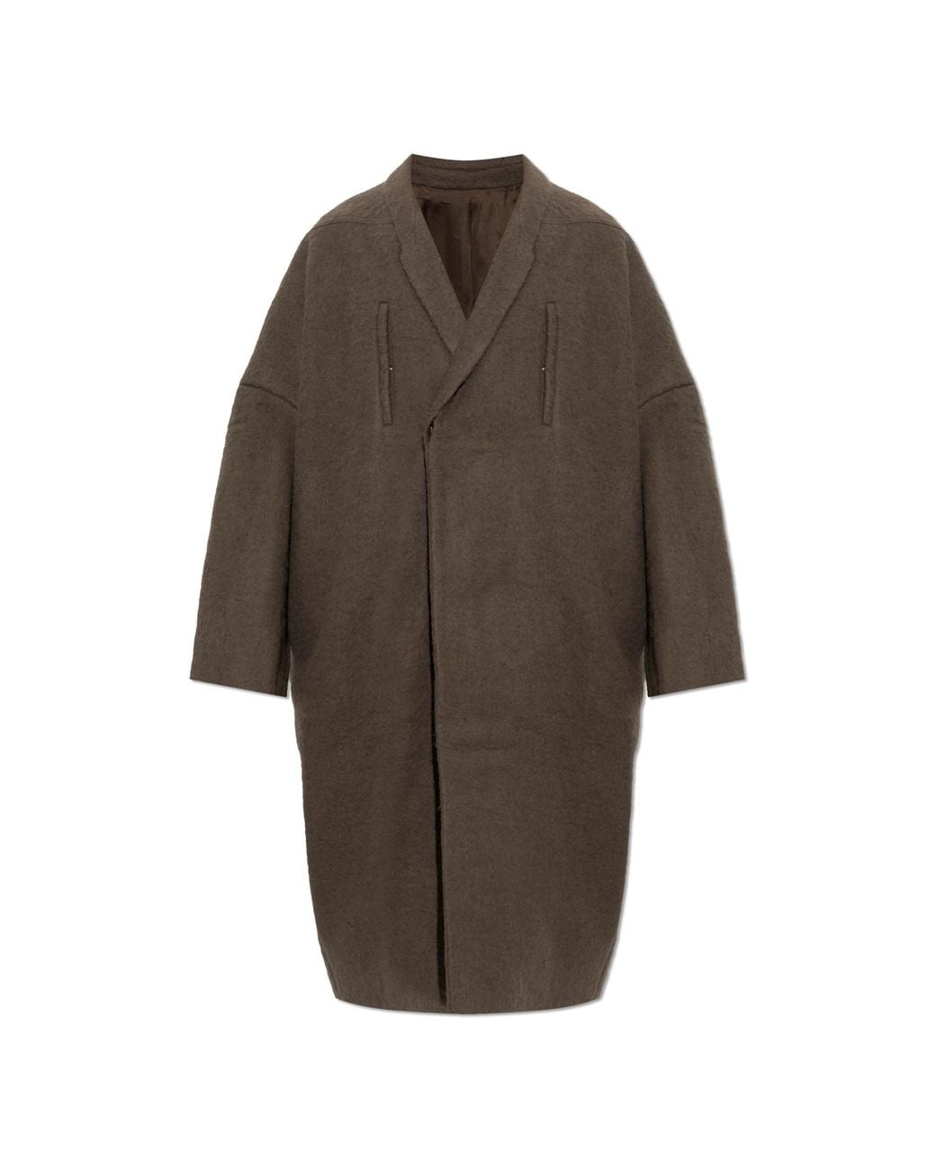 Rick Owens Brown Wool Coat for men