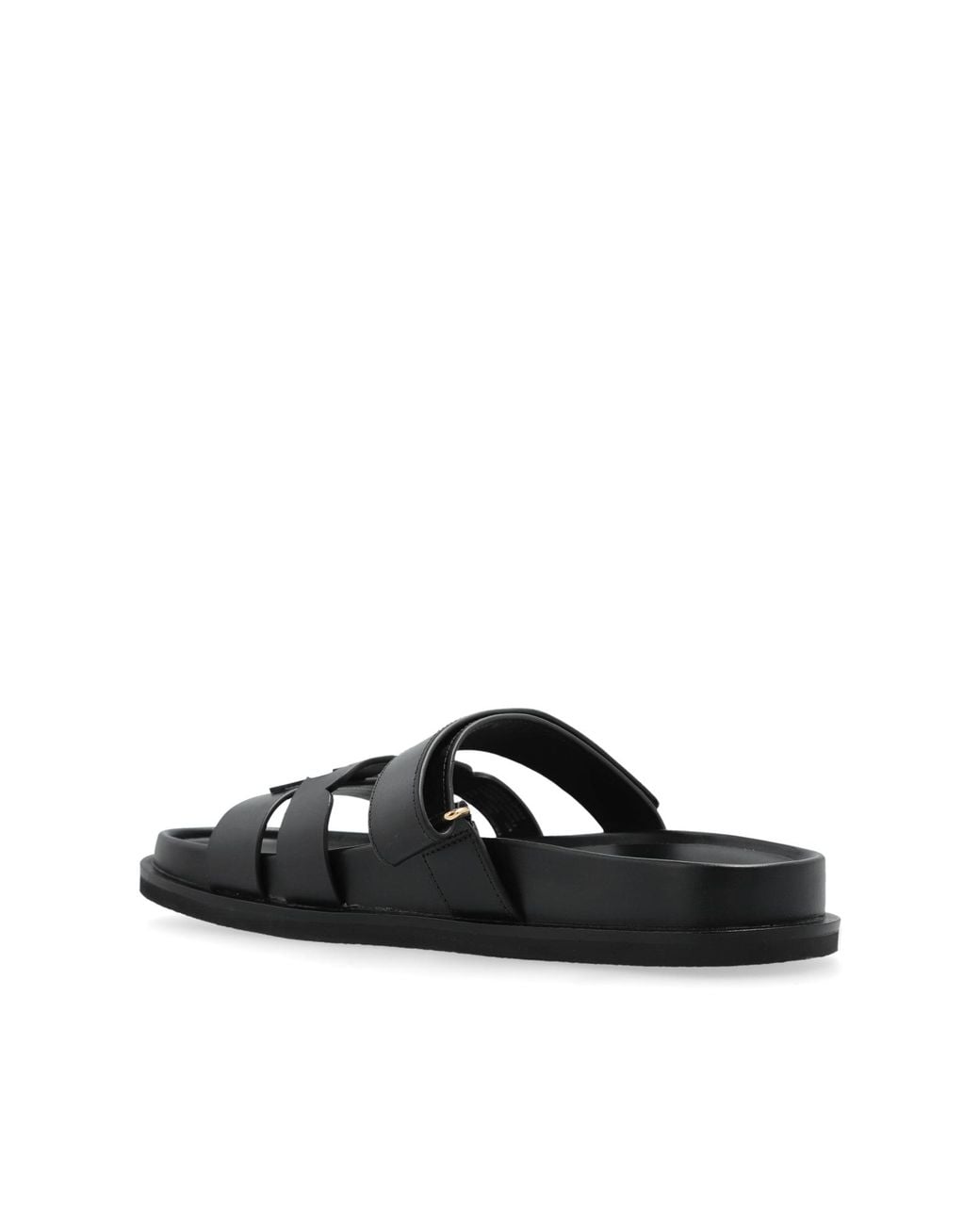 Tory Burch Black Leather Slides Ines