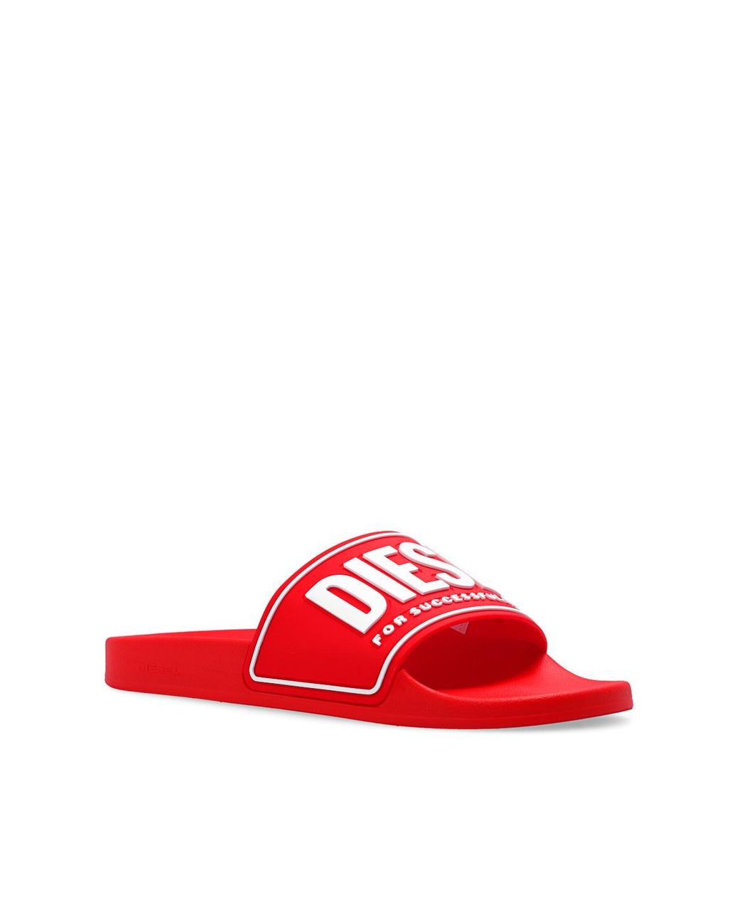 DIESEL Red 'Sa-Mayemi' Slide Sandals for men