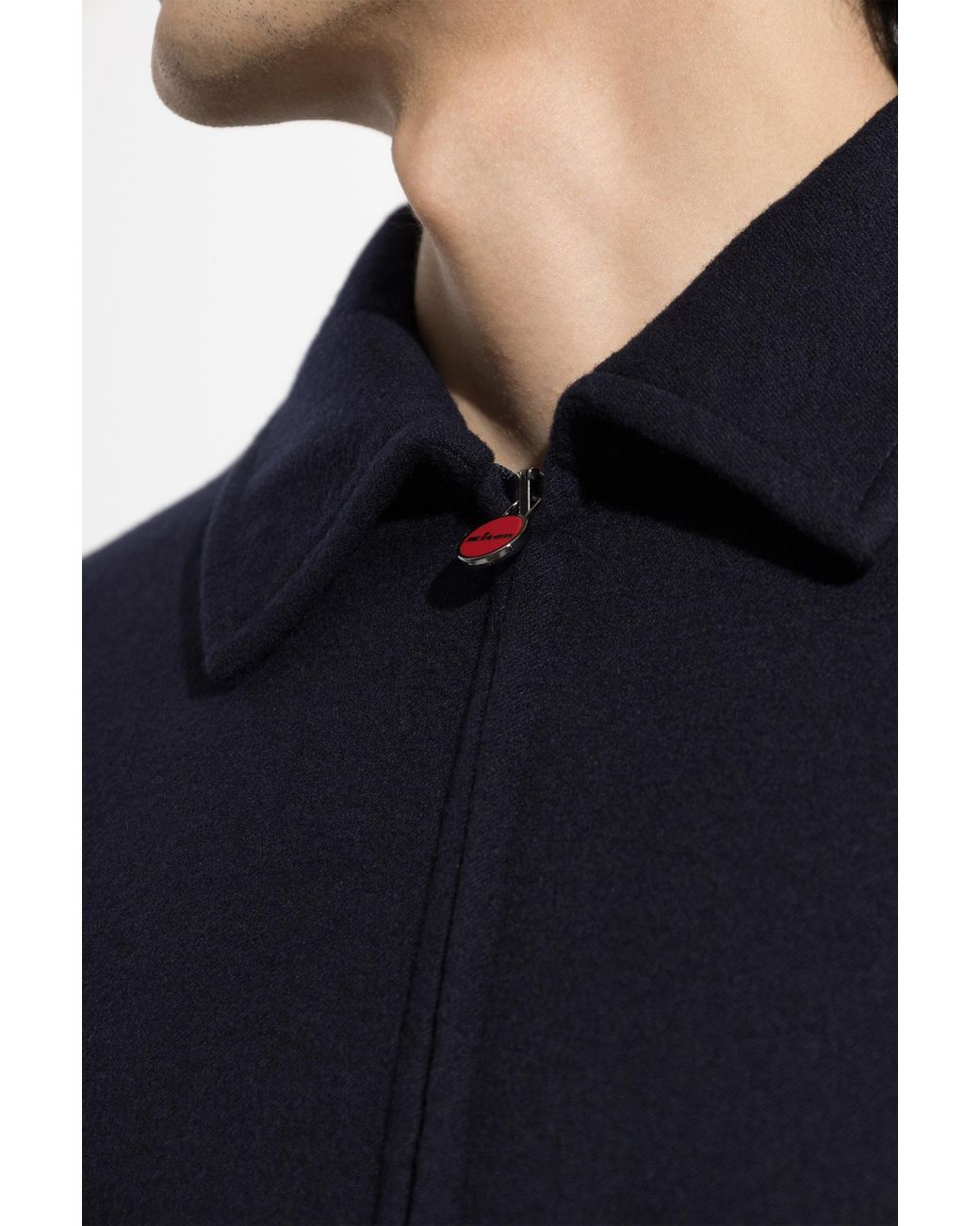 Kiton Blue Wool Jacket for men