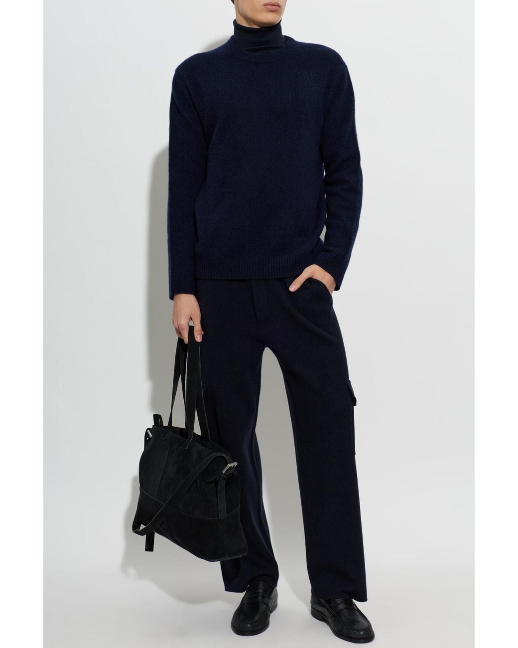 Lisa Yang Blue Cashmere Sweater 'Baxter' for men