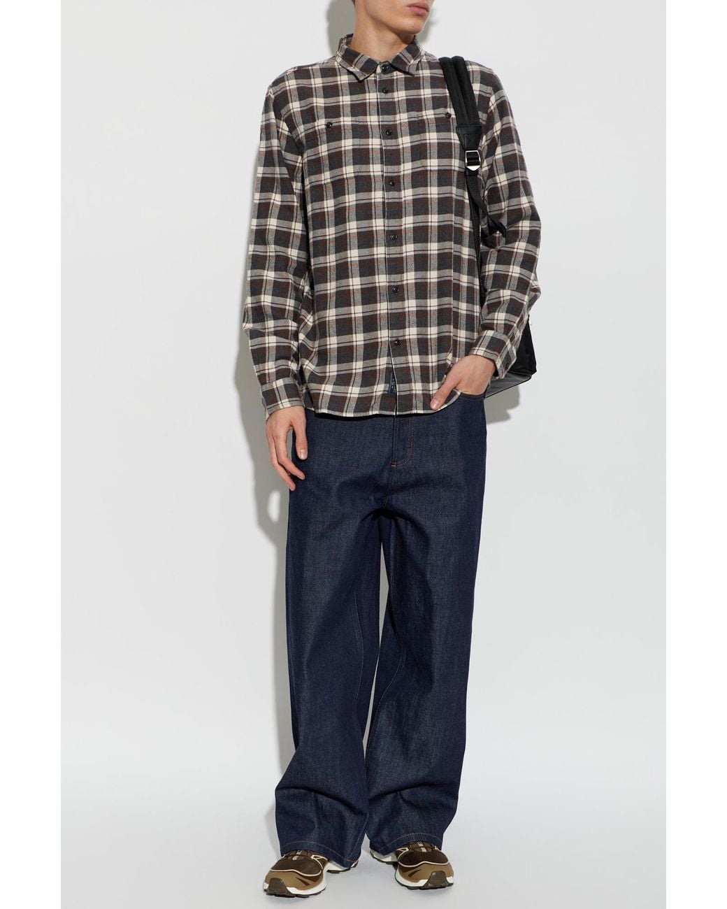 Woolrich White Checked Shirt for men