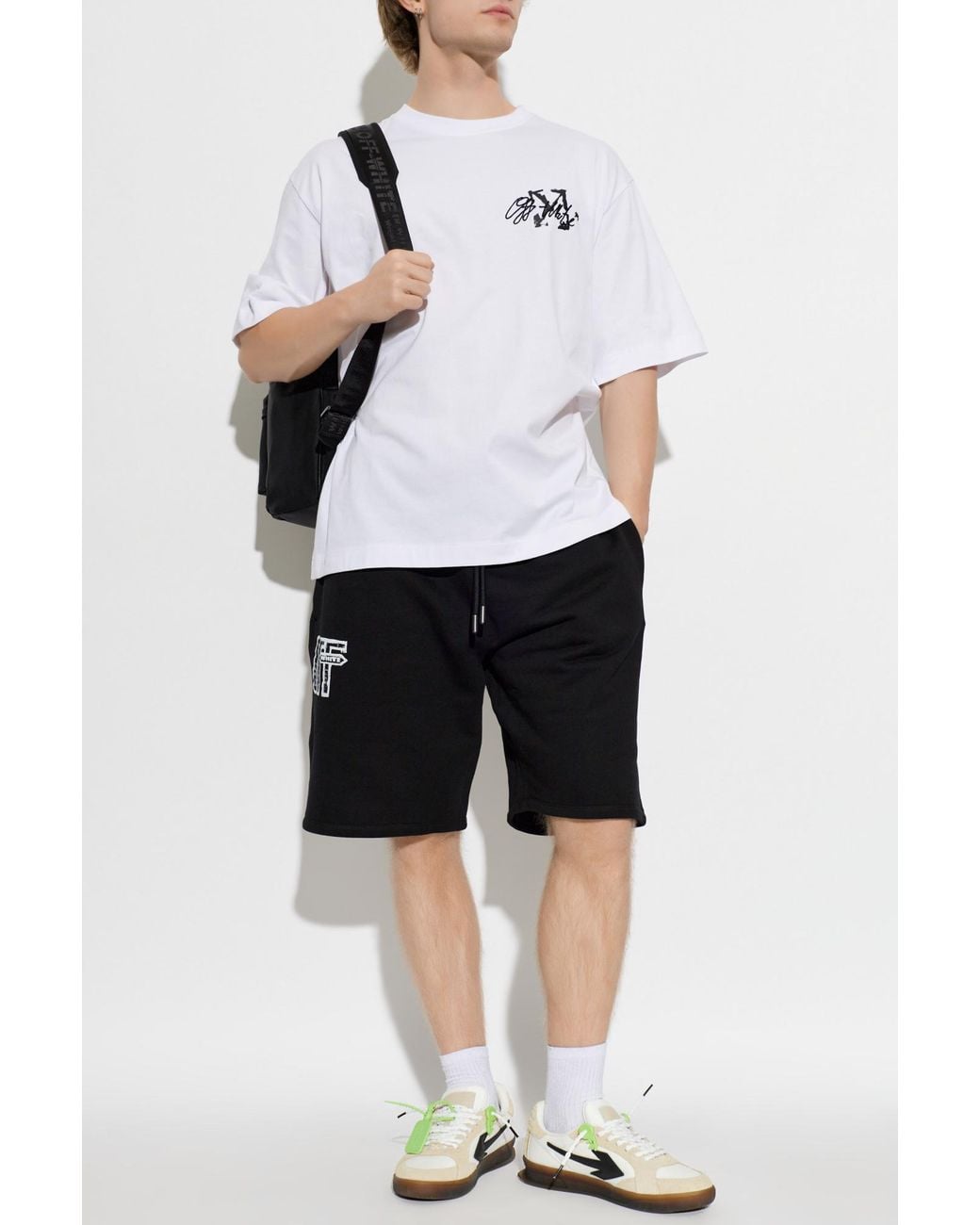Off-White c/o Virgil Abloh White T-Shirt With Embroidered Logo for men