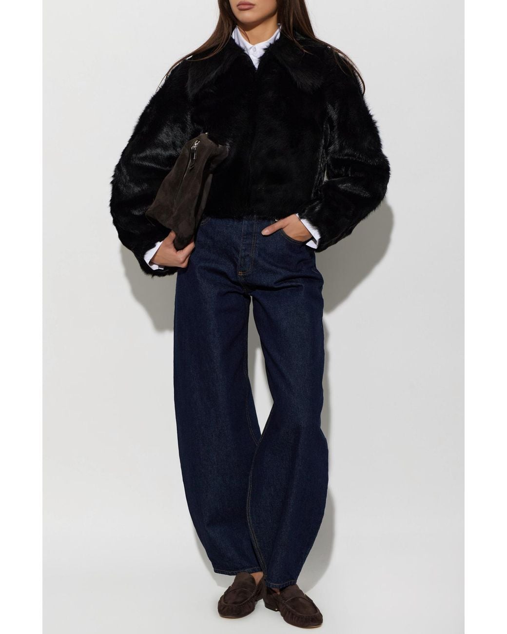 By Malene Birger Black 'Rowani' Short Fur Jacket