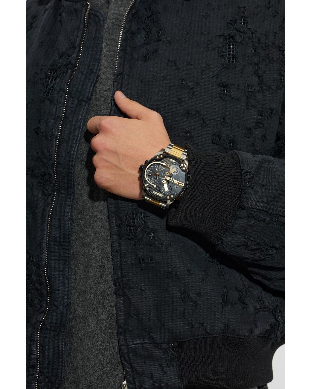 DIESEL Black 'Mr. Daddy Slim' Watch for men