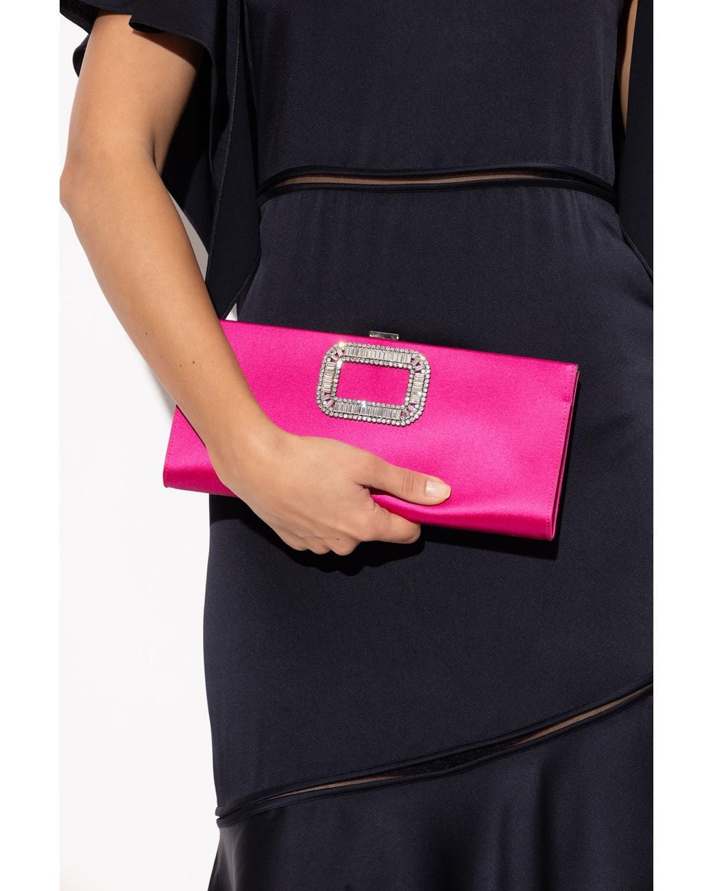 Roger Vivier Pink Satin Clutch