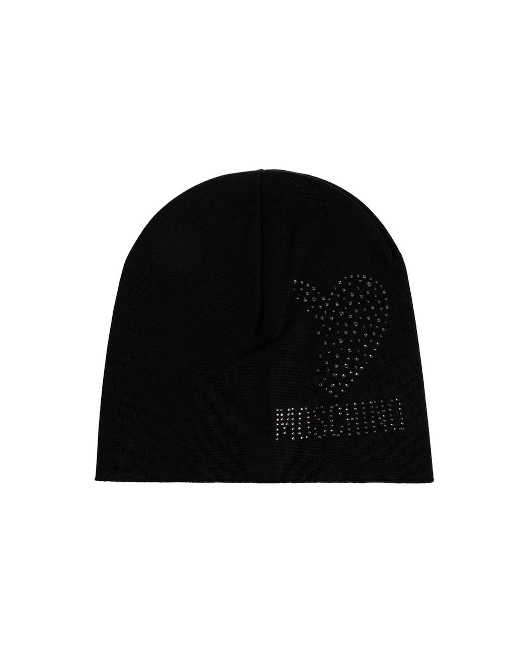 Moschino Black Woolen Hat With Shimmering Sequins