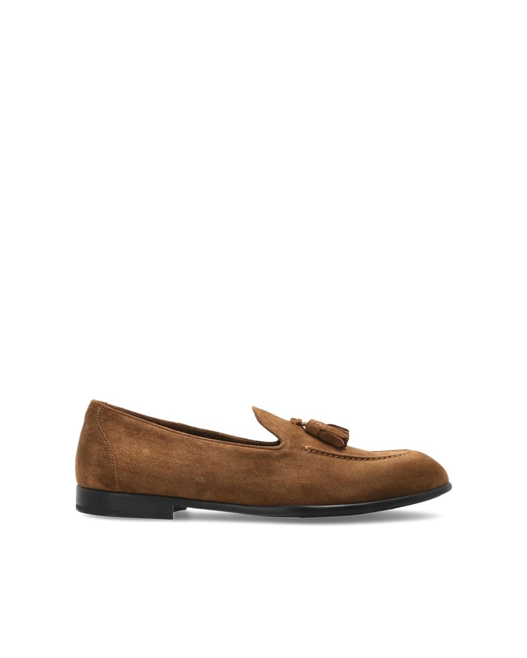 Brioni Brown Suede "Tassel" Loafers for men