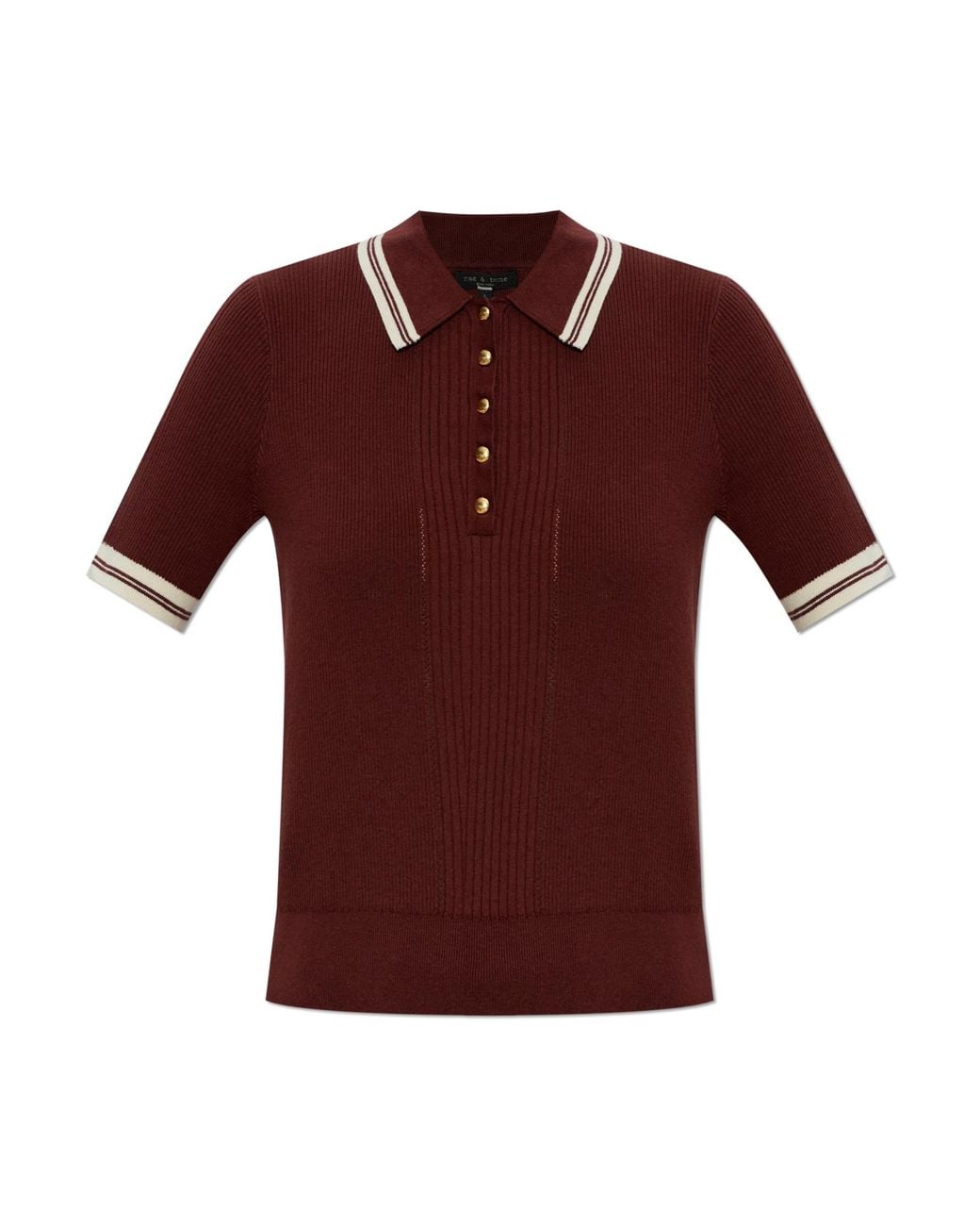Rag & Bone Red Cotton Polo