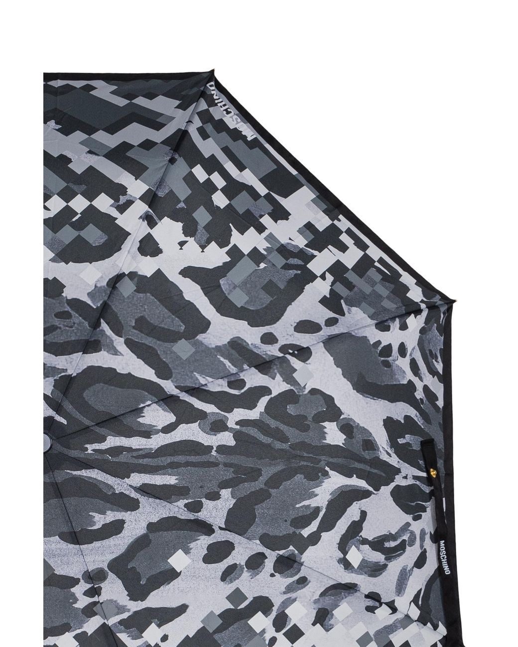 Moschino Gray Folding Umbrella