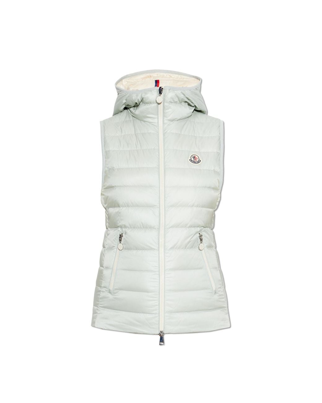 Moncler White 'Glygosse' Puffer Vest