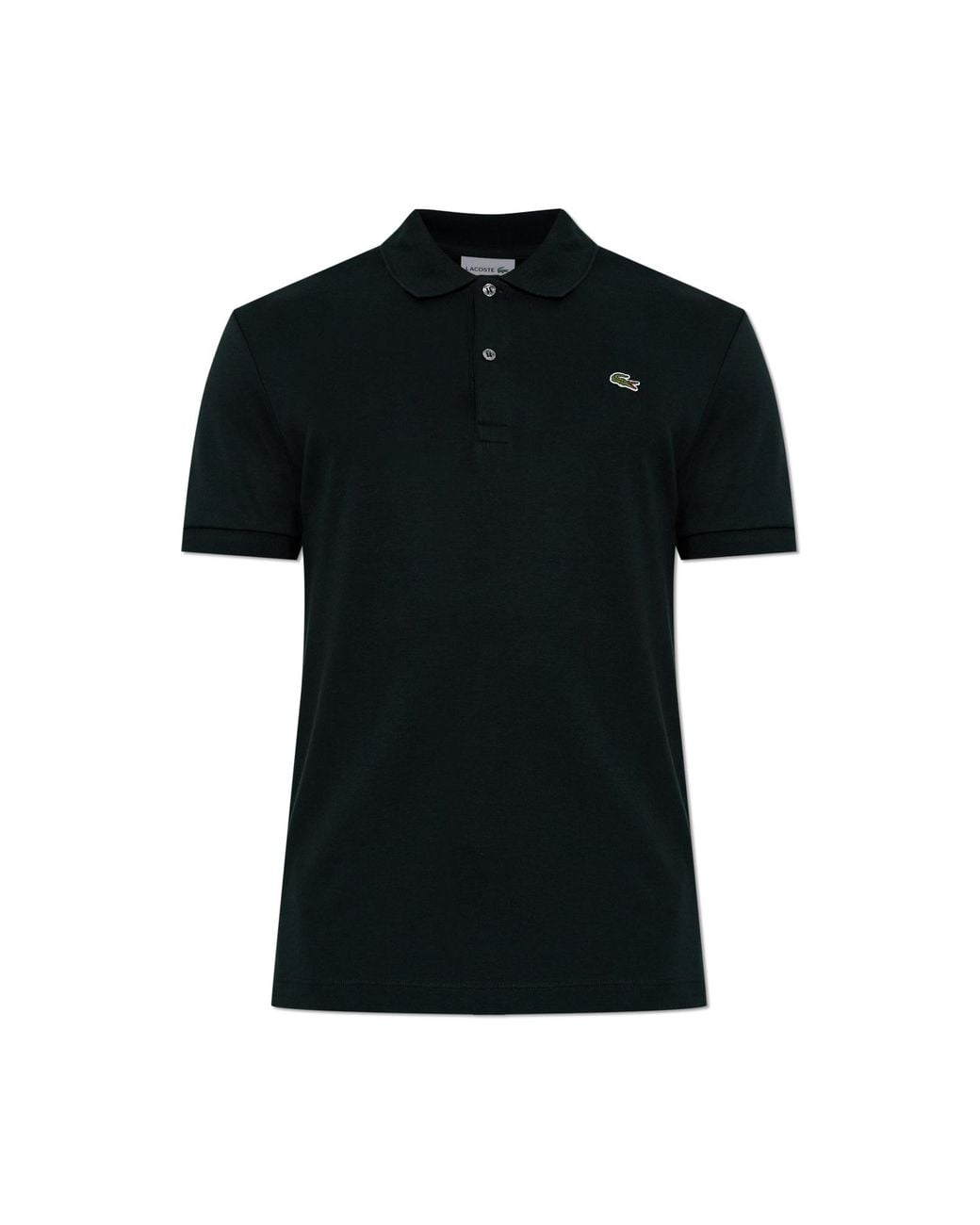 Lacoste Black Polo Shirt With Logo Patch for men