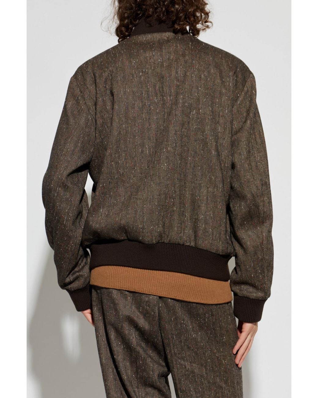 DSquared² Brown Herringbone Pattern Jacket for men