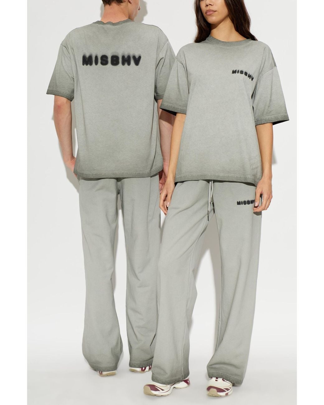 M I S B H V Gray Logo Sweatpants