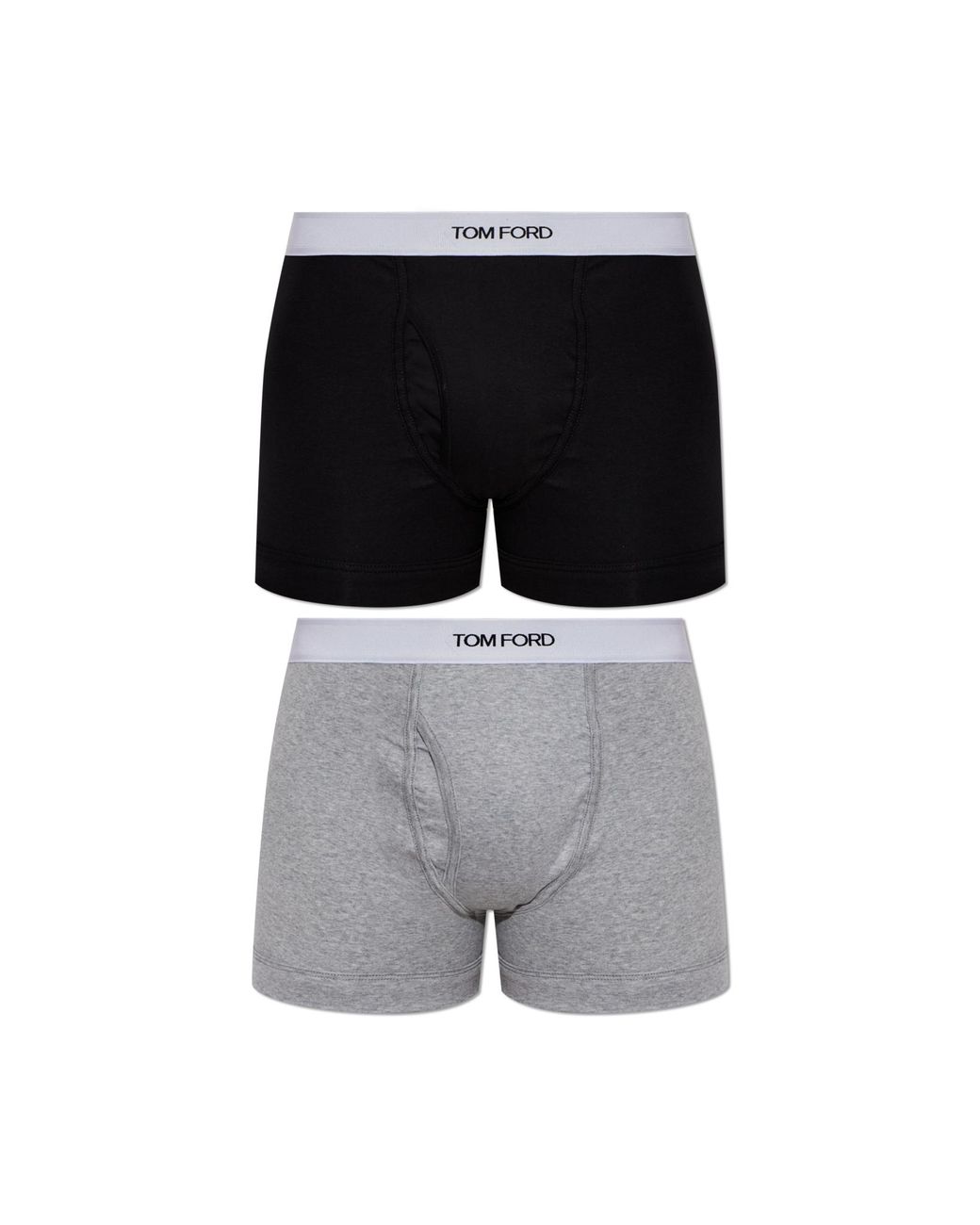 Tom Ford Black Two-Pack Of Cotton Boxers With Logo for men