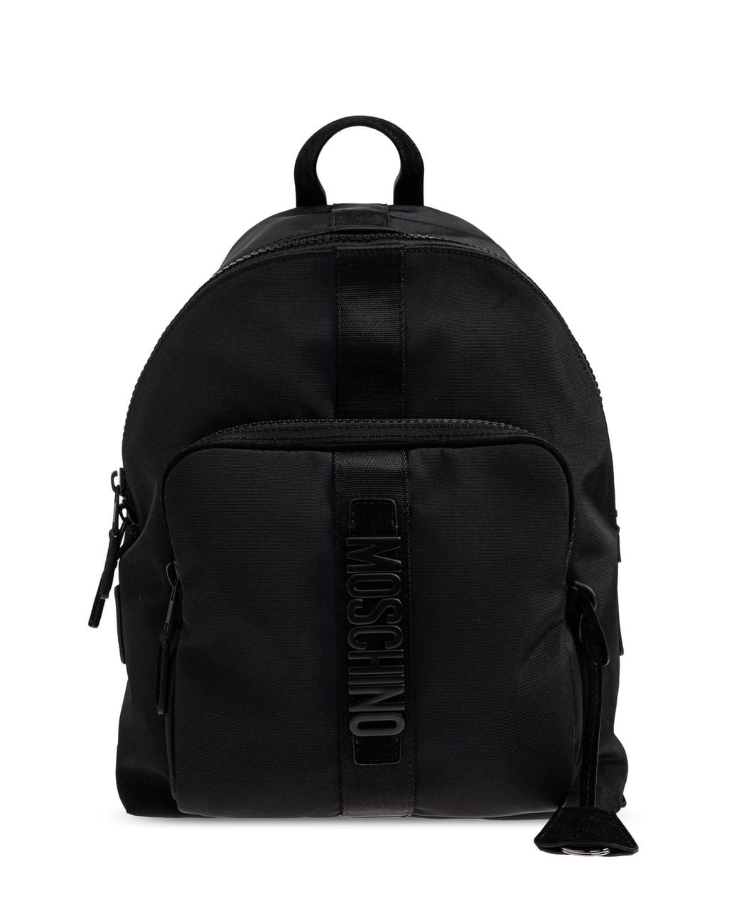 Moschino Black Backpack With Logo for men