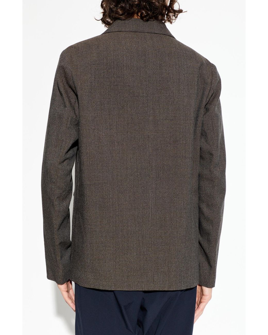 Paul Smith Black Wool Blazer With Check Pattern for men