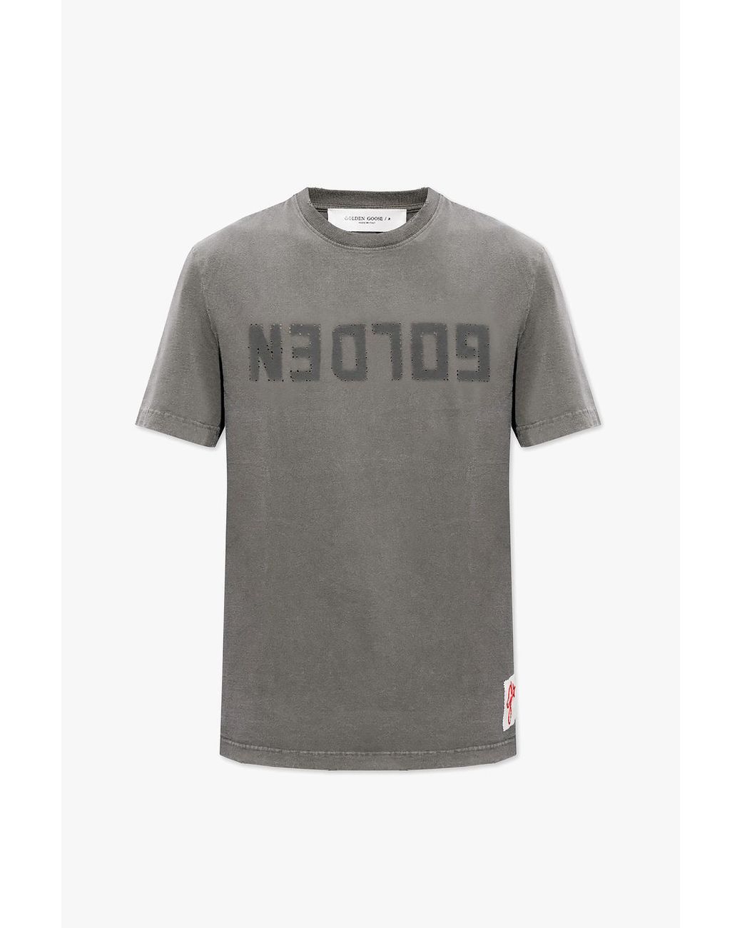 Golden Goose Deluxe Brand Gray Logo T-Shirt for men