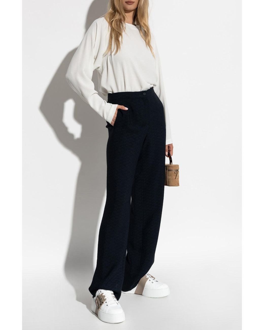 Emporio Armani White Long-Sleeve Top