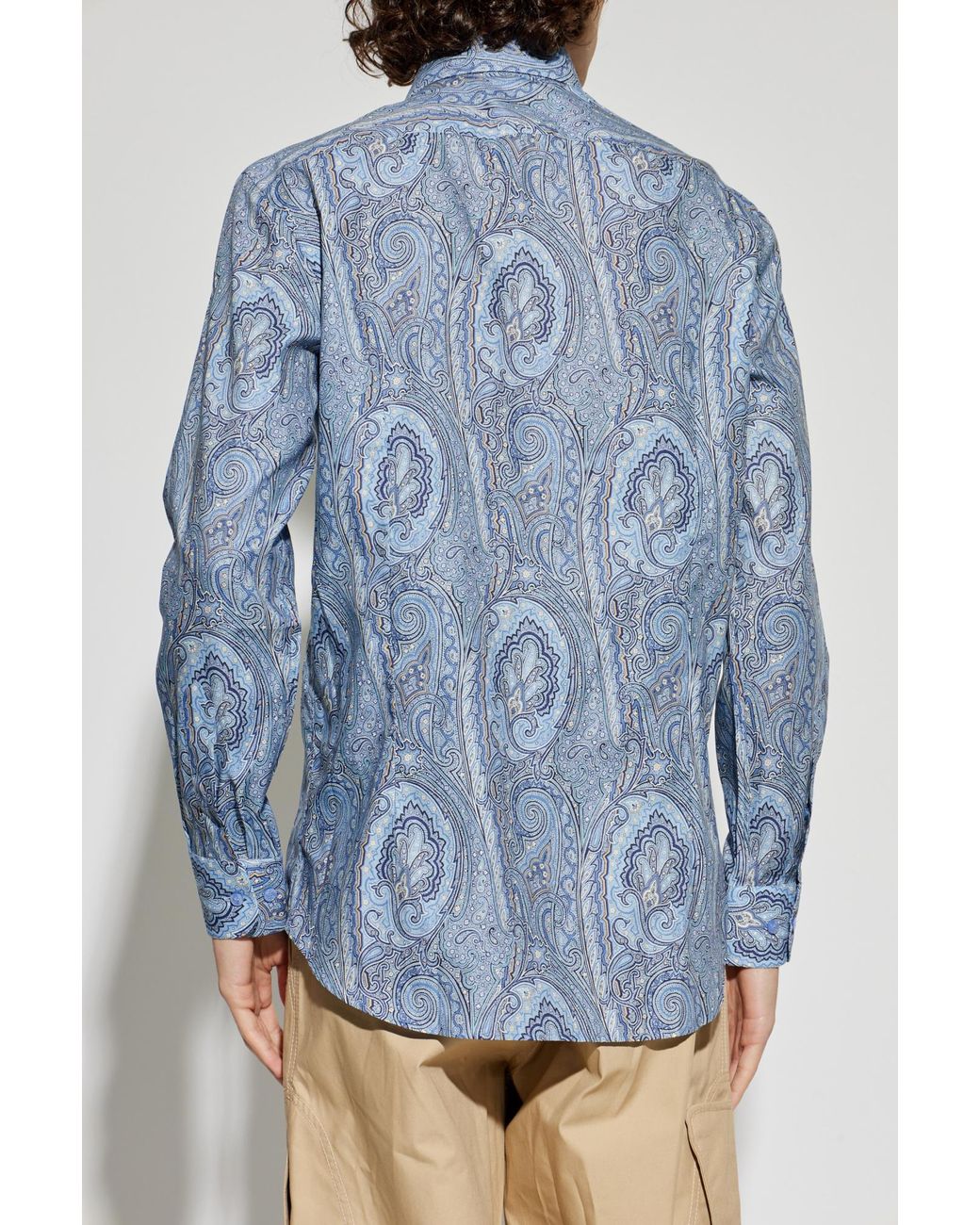 Etro Blue Patterned Shirt for men