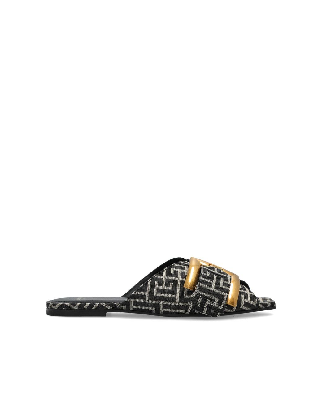 Balmain Brown 'Anthem' Slides